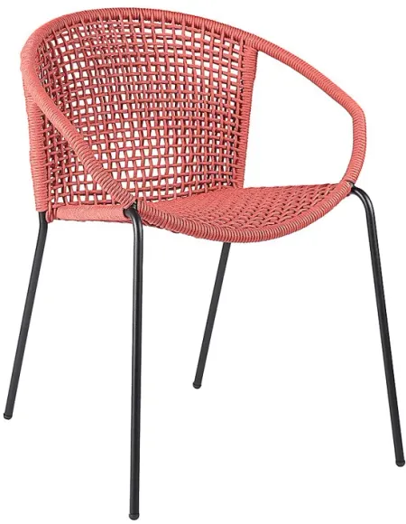 Terela Red Outdoor Arm Chair, Set of 2