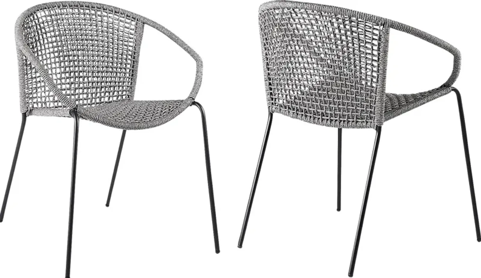 Terela Gray Outdoor Arm Chair, Set of 2