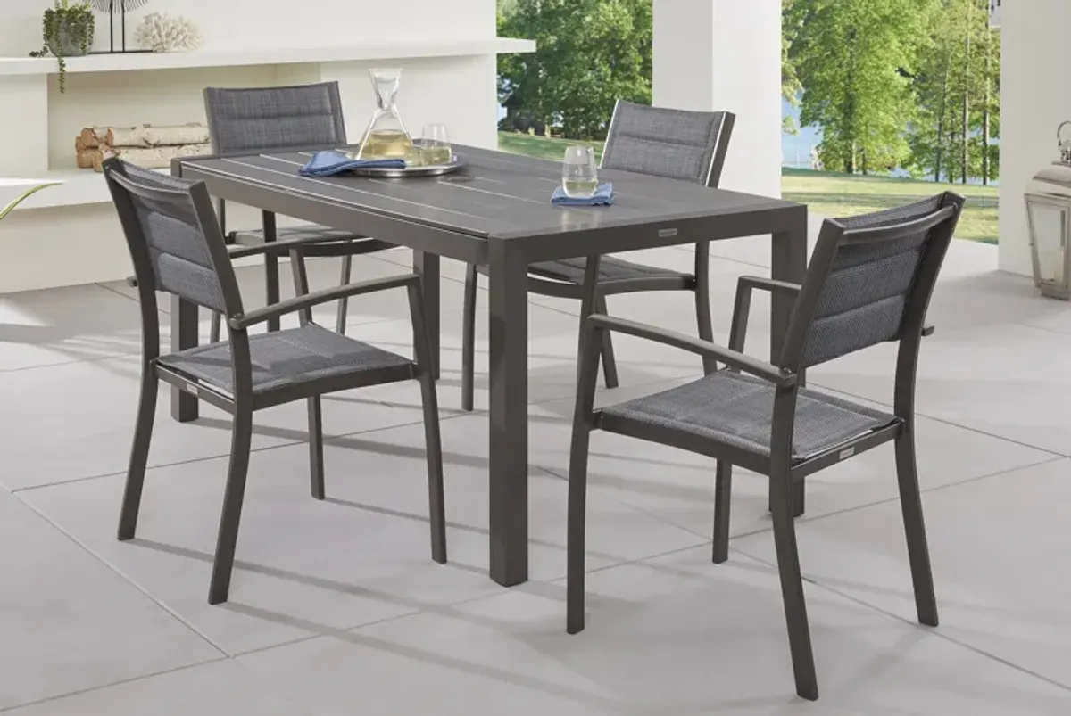 Ocean Tide Gray Outdoor Arm Chair