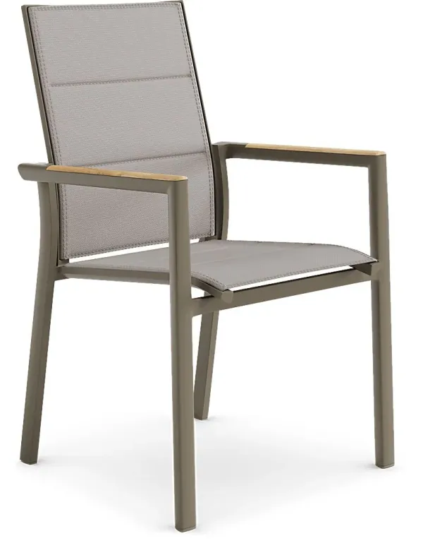 Solana Taupe Outdoor Arm Chair