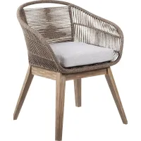 Hanella Gray Outdoor Arm Chair