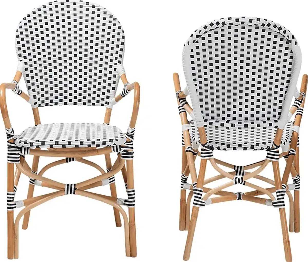 Outdoor Nalina Elle I Black Arm Chair, Set of 2