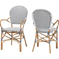 Outdoor Nalina Elle I Black Bistro Chair Set of 2