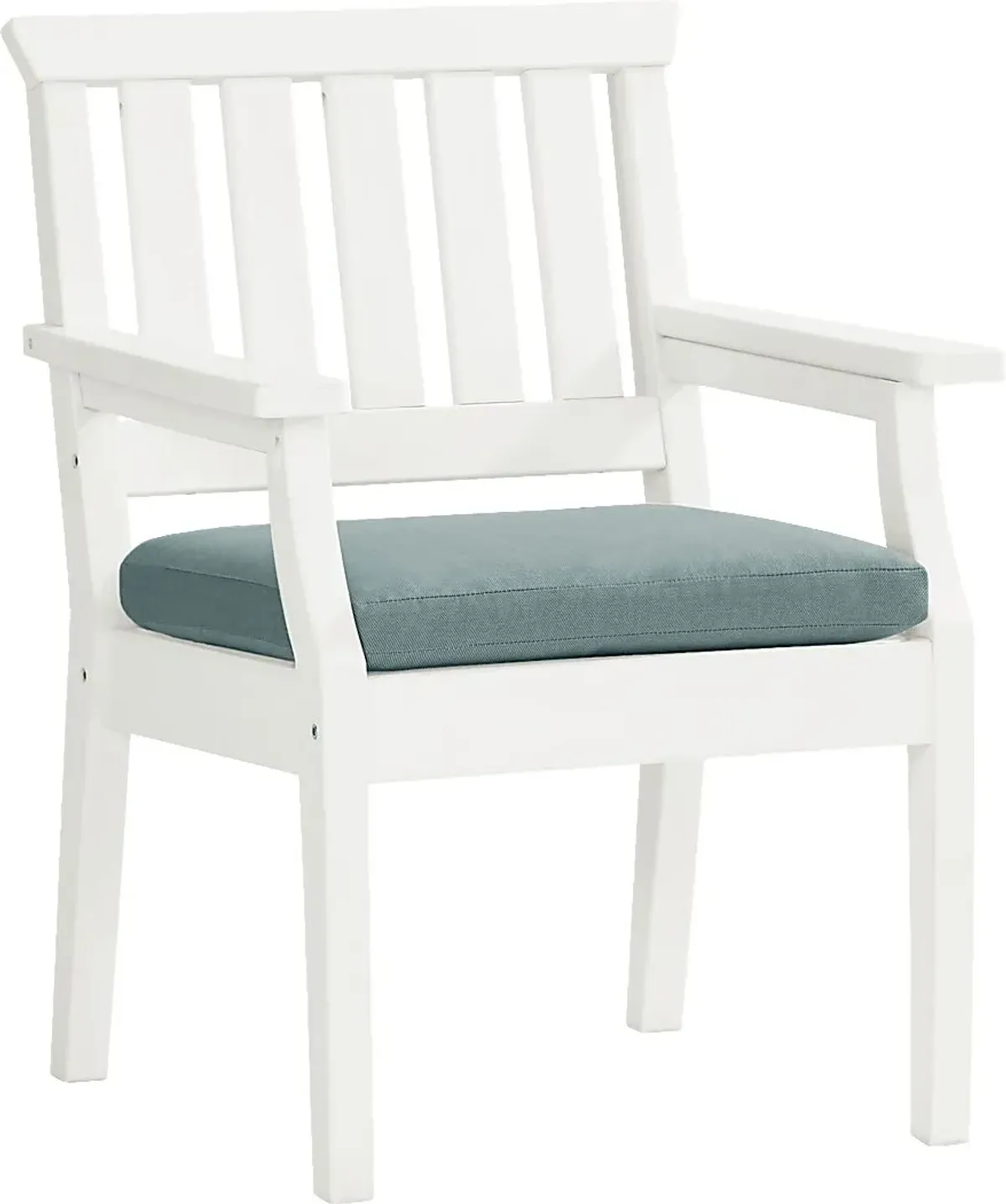 Eastlake White Outdoor Arm Chair with Breeze Cushion