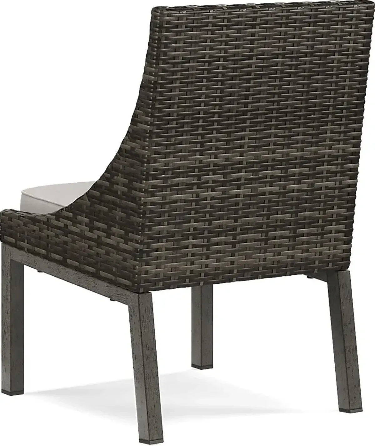 Montecello Gray Outdoor Side Chair with Silver Cushion