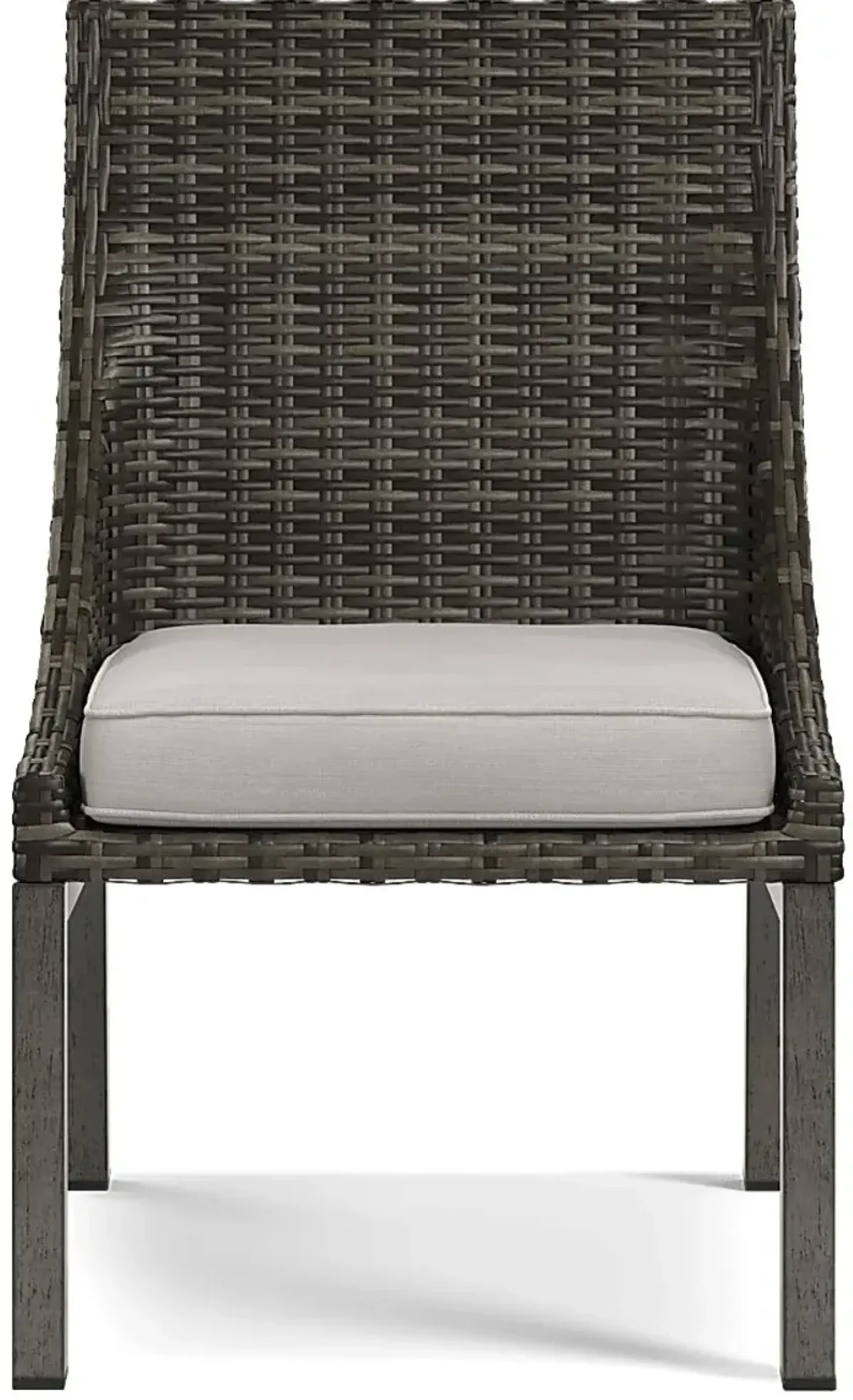 Montecello Gray Outdoor Side Chair with Silver Cushion