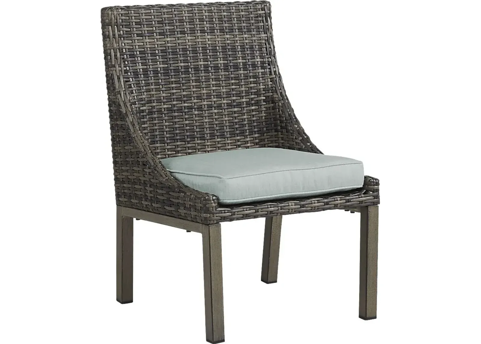 Montecello Gray Outdoor Side Chair with Mist Cushion