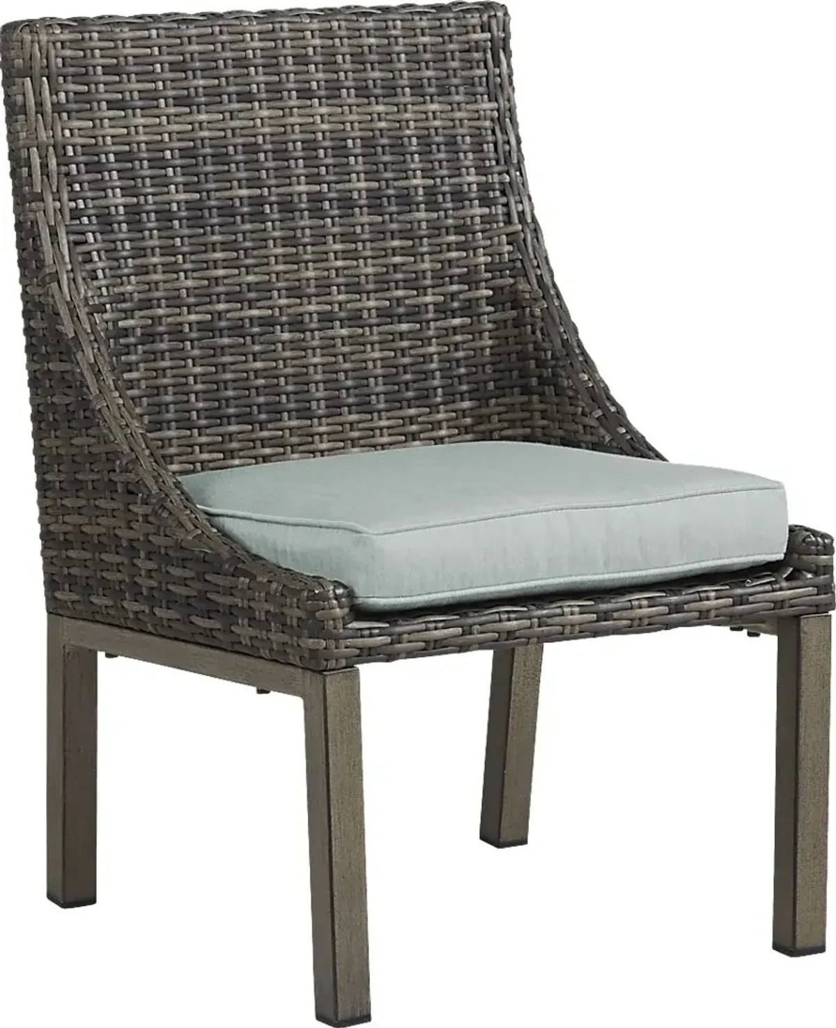 Montecello Gray Outdoor Side Chair with Mist Cushion