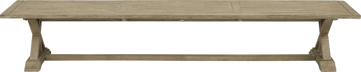 Siesta Key Light Wood 102 in. Outdoor Dining Bench