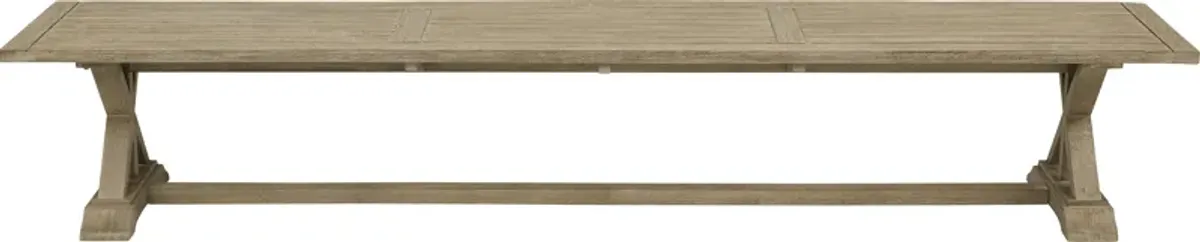 Siesta Key Light Wood 102 in. Outdoor Dining Bench