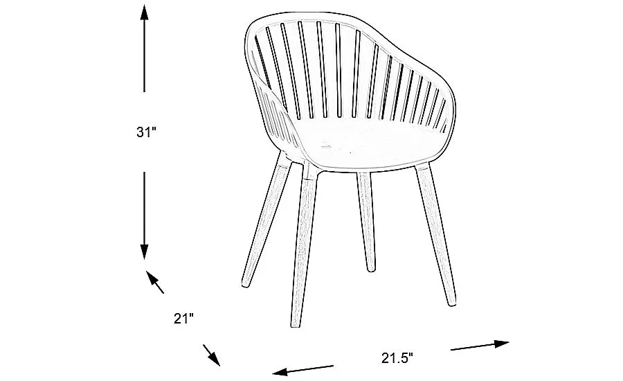 Nassau Orange Outdoor Side Chair