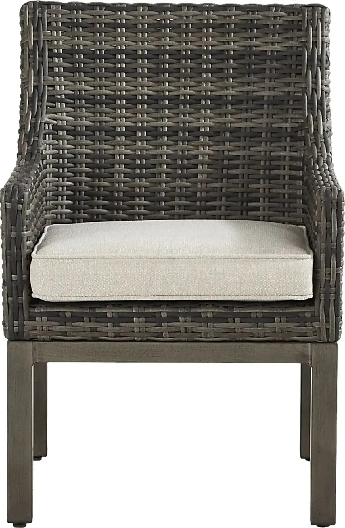 Montecello Gray Outdoor Arm Chair with Twine Cushion