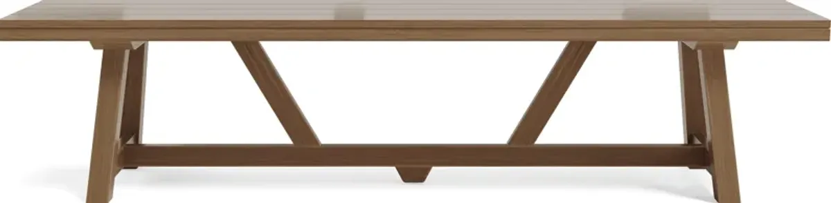 Patmos Tan 78 in. Outdoor Dining Bench