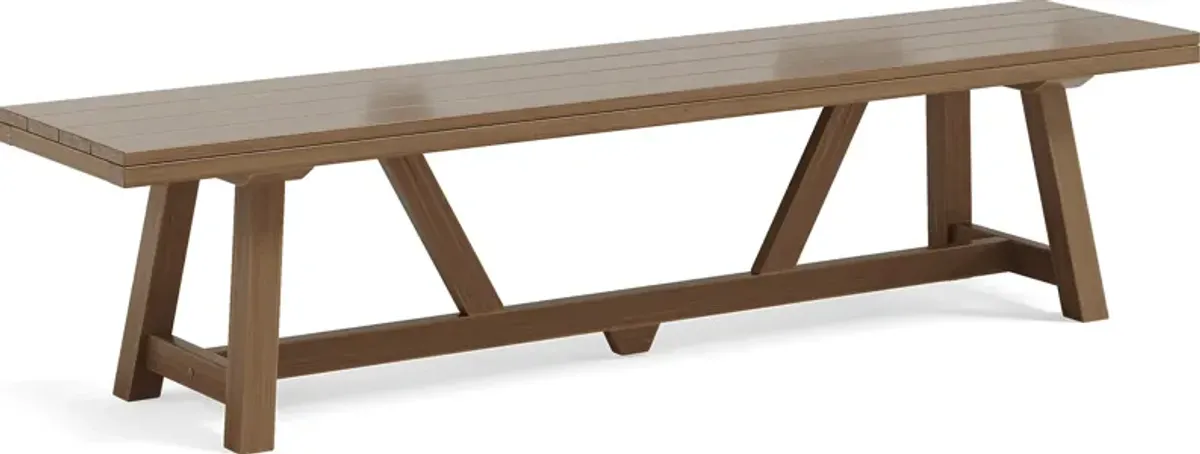 Patmos Tan 78 in. Outdoor Dining Bench