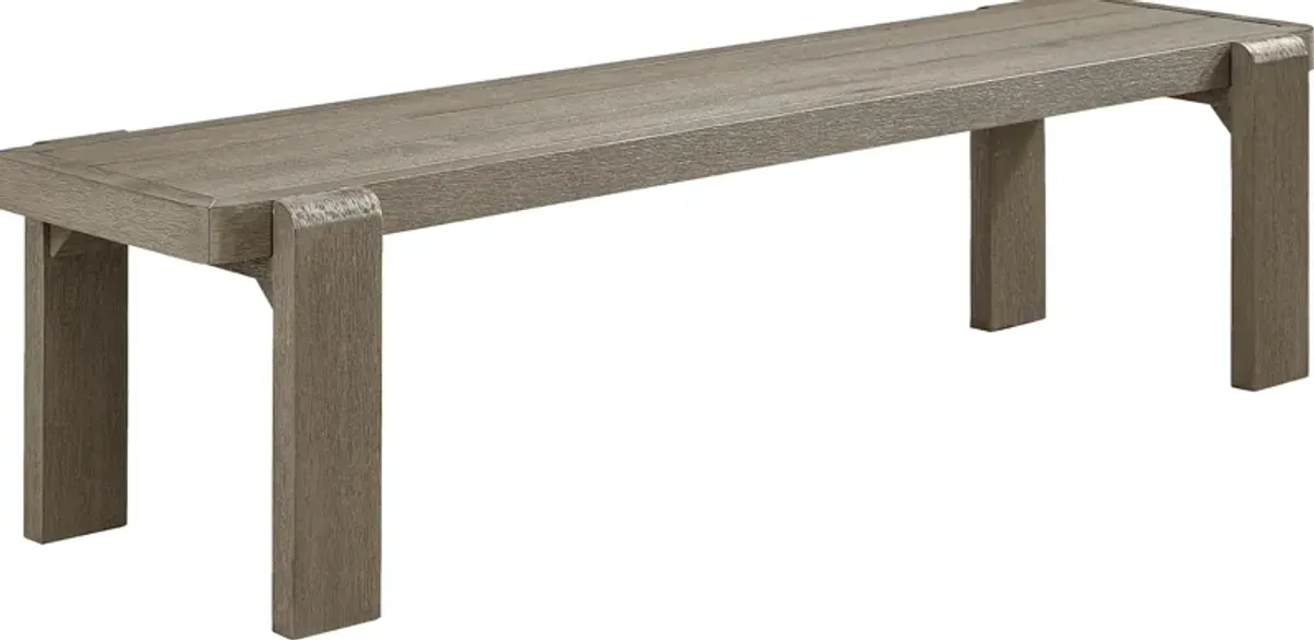 Montecello Gray Outdoor 74 in. Bench