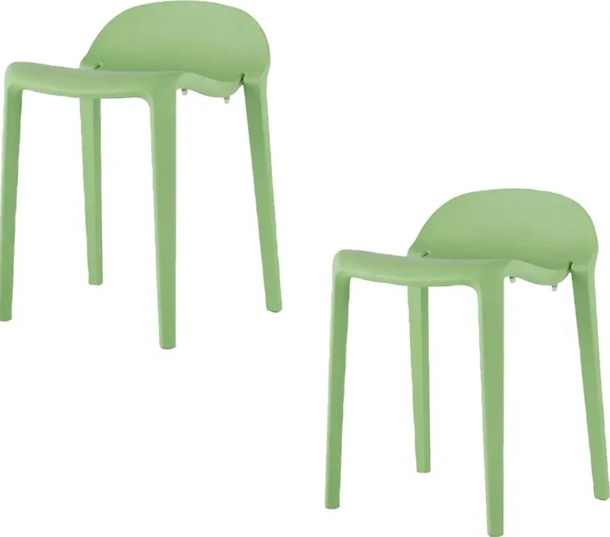 Outdoor Lulia Green Stool, Set of 2