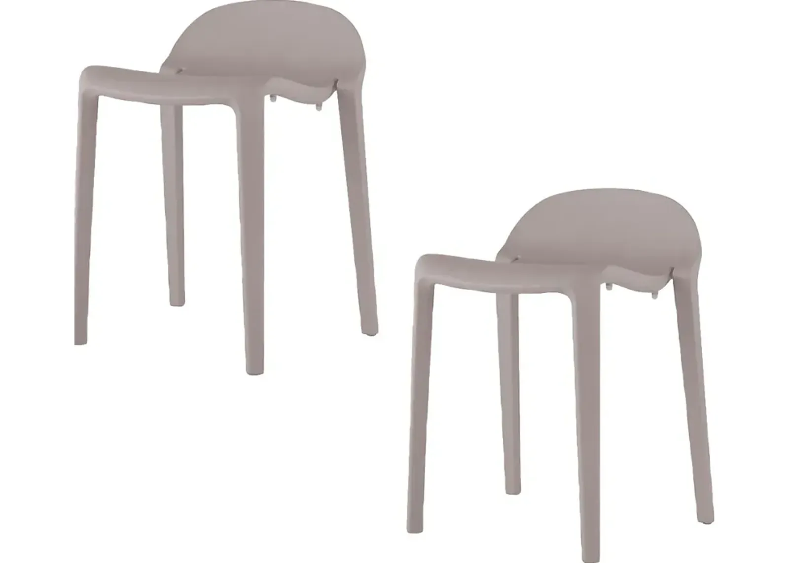 Outdoor Lulia Gray Stool, Set of 2