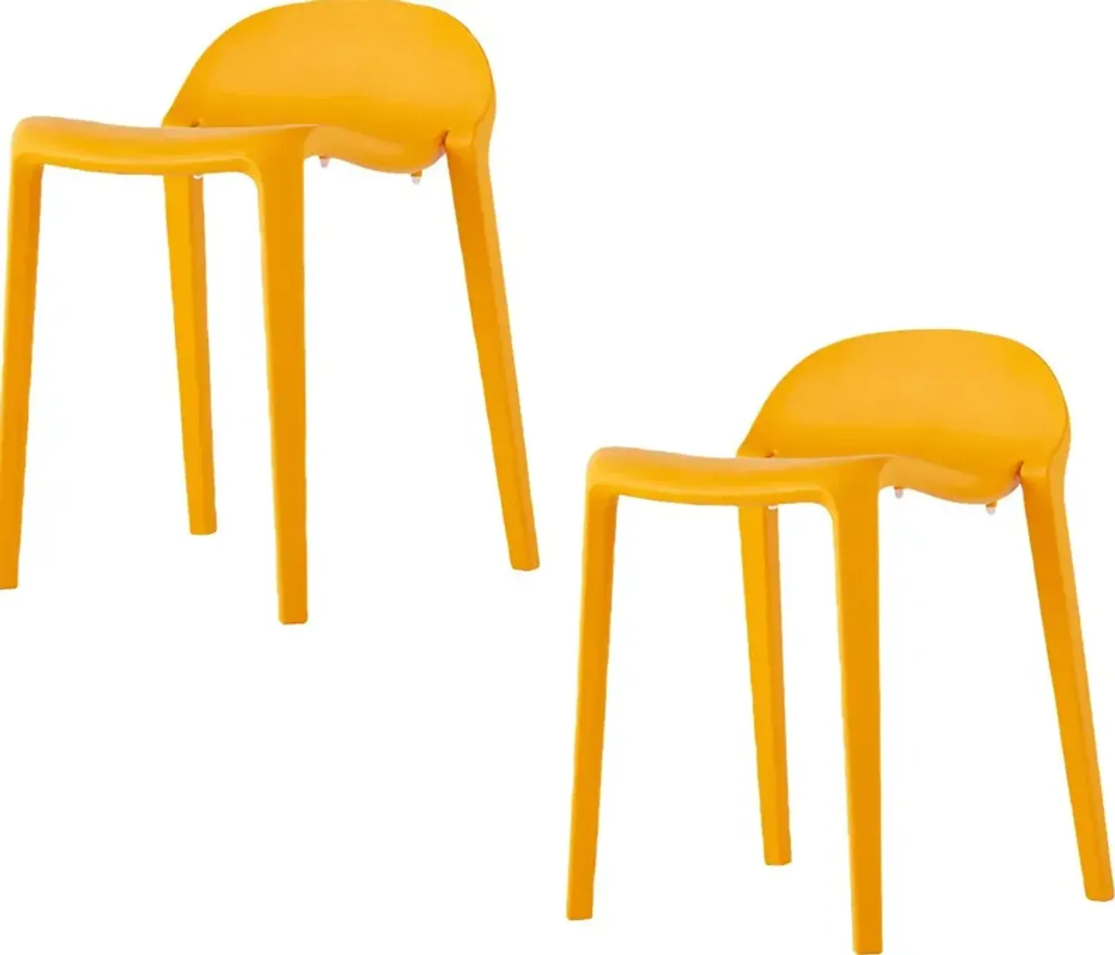 Outdoor Lulia Orange Stool, Set of 2