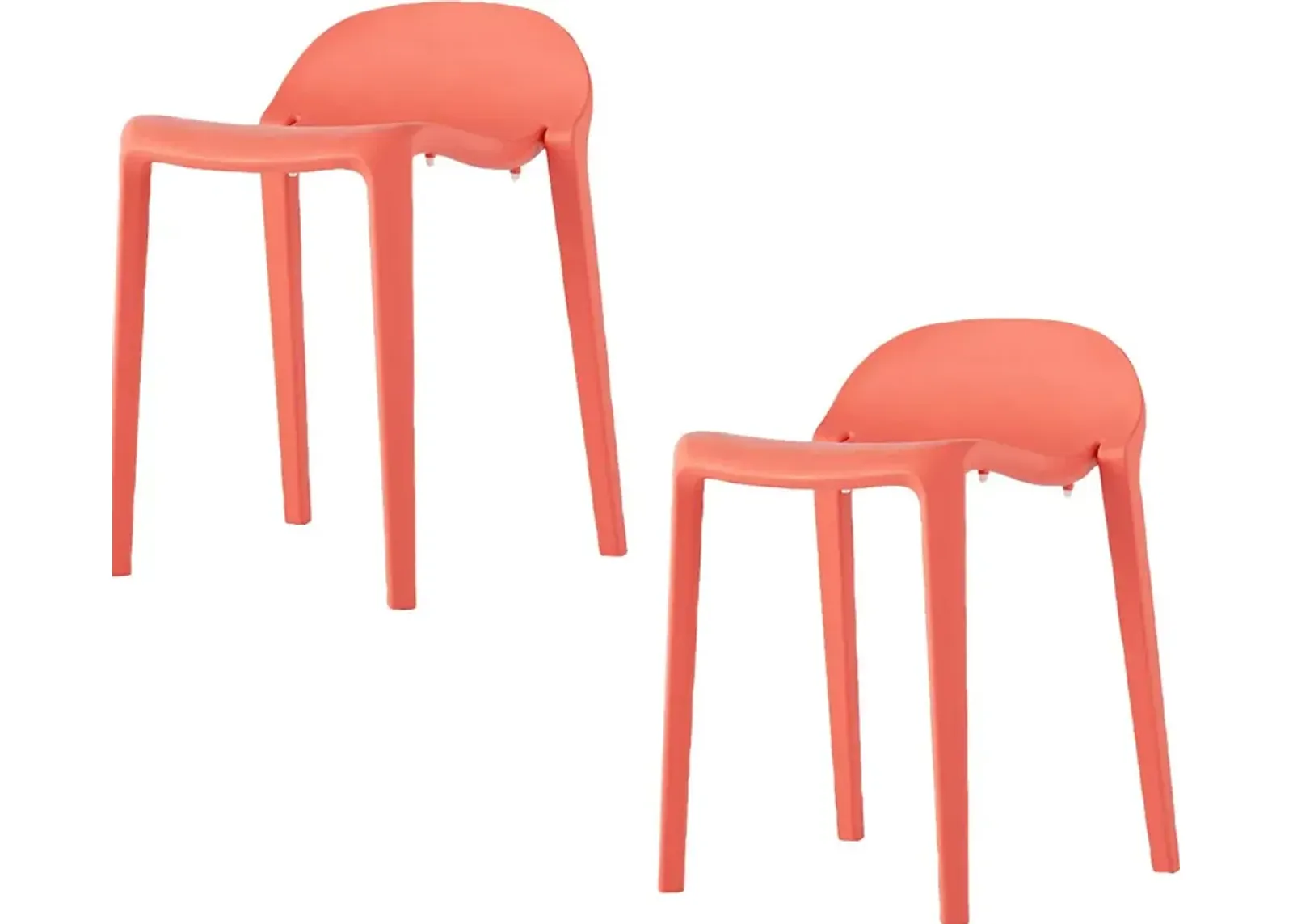 Outdoor Lulia Salmon Stool, Set of 2