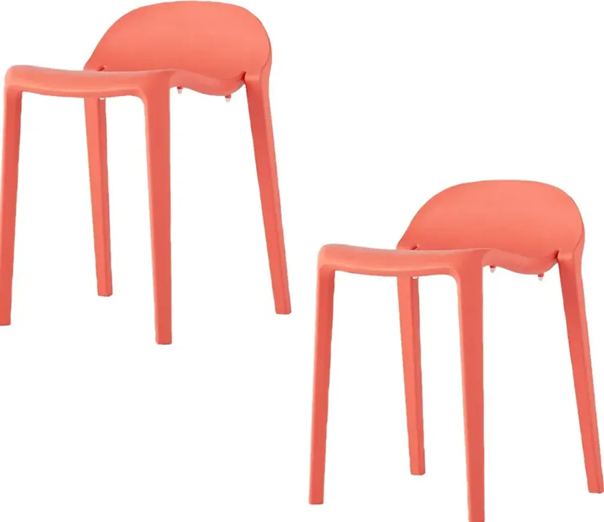 Outdoor Lulia Salmon Stool, Set of 2