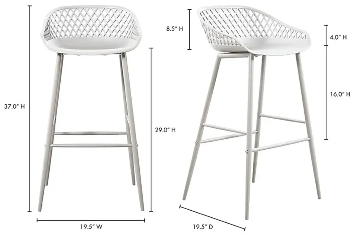 Belcross White Outdoor Barstool, Set of 2