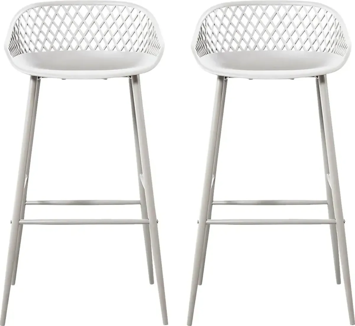 Belcross White Outdoor Barstool, Set of 2