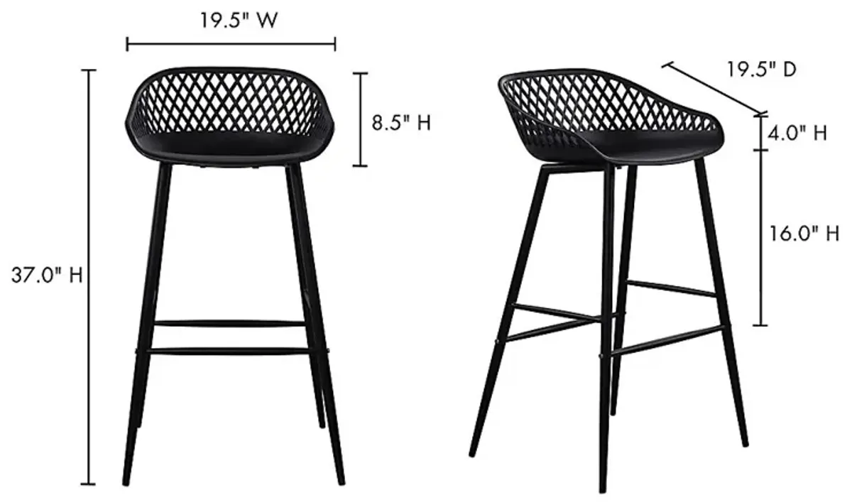 Belcross Black Outdoor Barstool