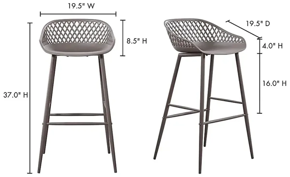 Belcross Gray Outdoor Barstool