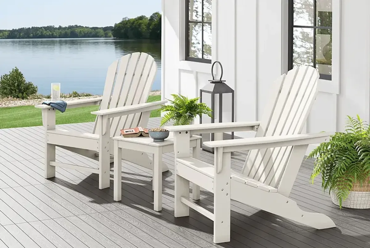 Addy White Outdoor Adirondack Chair, Set of 2