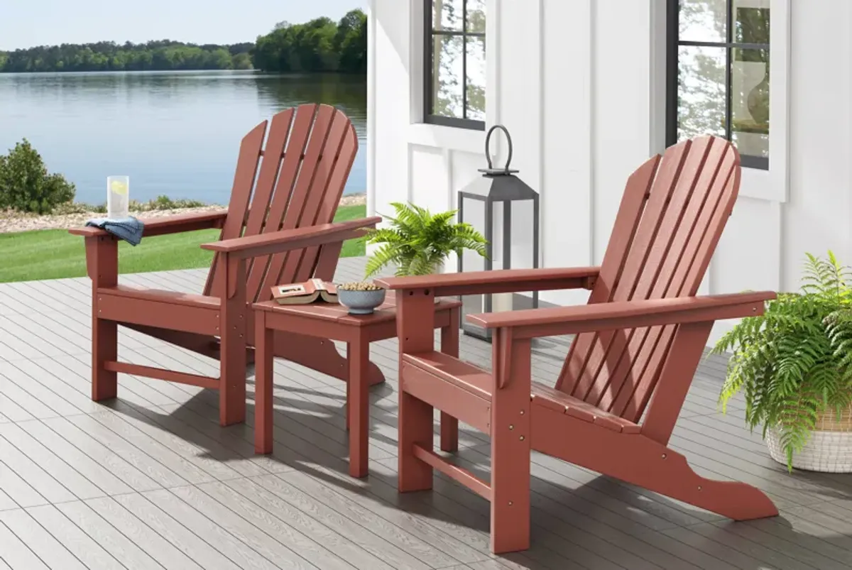 Addy Red Outdoor Adirondack Chair, Set of 2