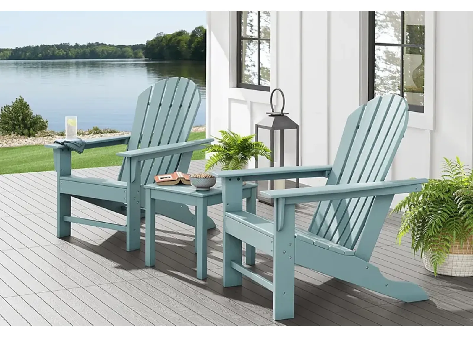 Addy Sky Outdoor Adirondack Chair, Set of 2