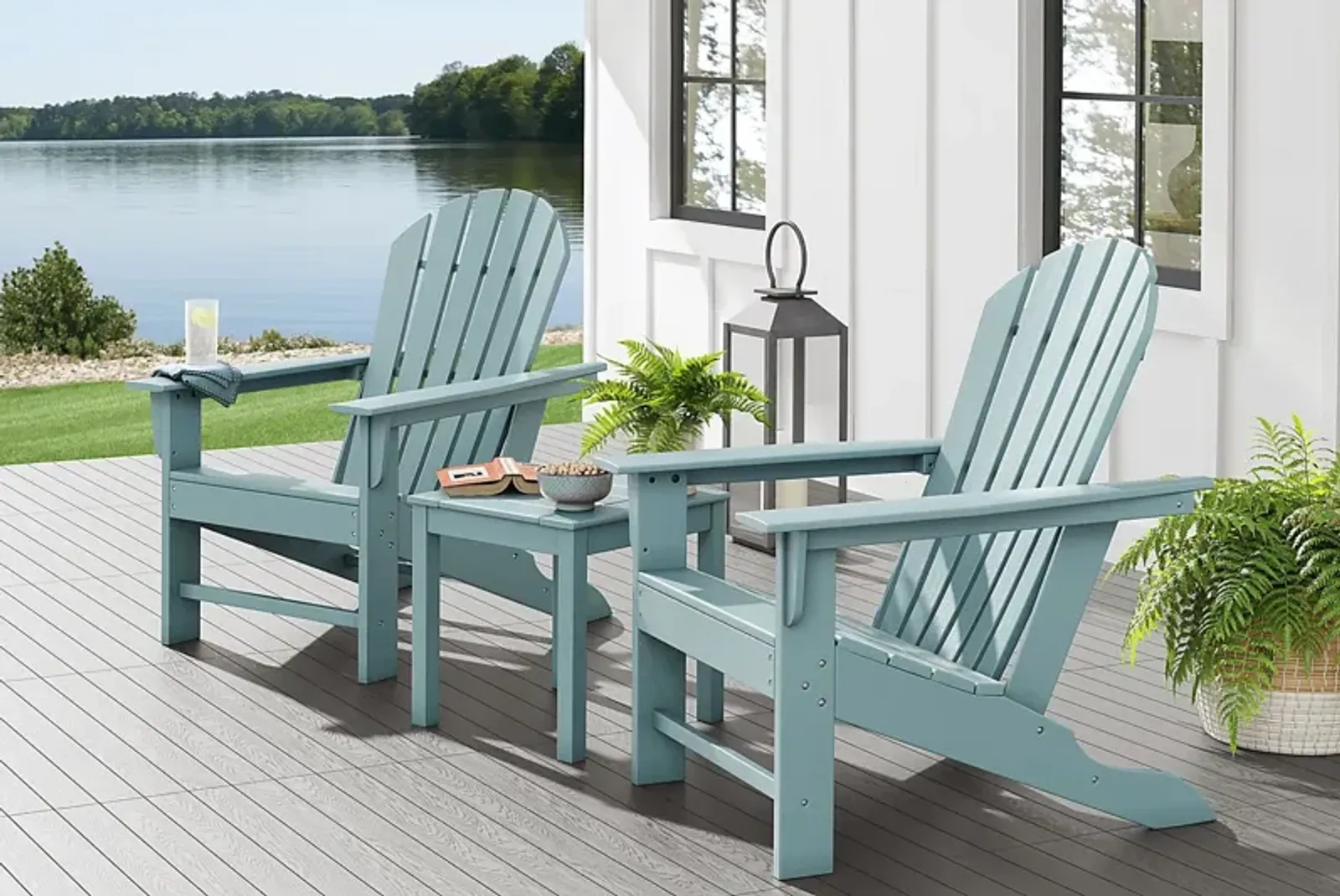 Addy Sky Outdoor Adirondack Chair, Set of 2