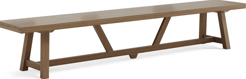 Patmos Tan 102 in. Outdoor Dining Bench