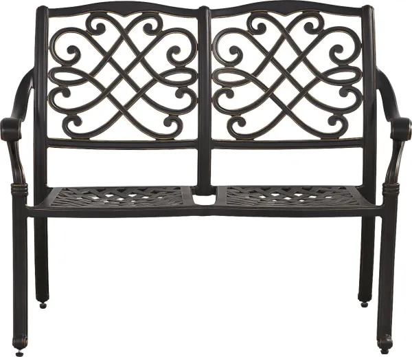 Carina Bronze Outdoor Bench