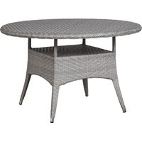 Bay Terrace Gray Wicker 48 in. Round Outdoor Dining Table