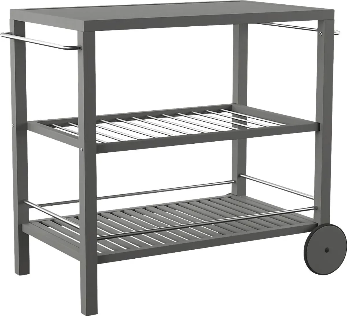 Bilmarsan Gray Outdoor Bar Cart