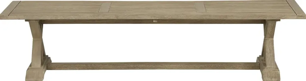 Siesta Key Light Wood Outdoor Dining Bench