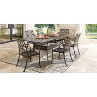 Cindy Crawford Home Lake Como Antique Bronze 72-102 in. Rectangle Outdoor Dining Table