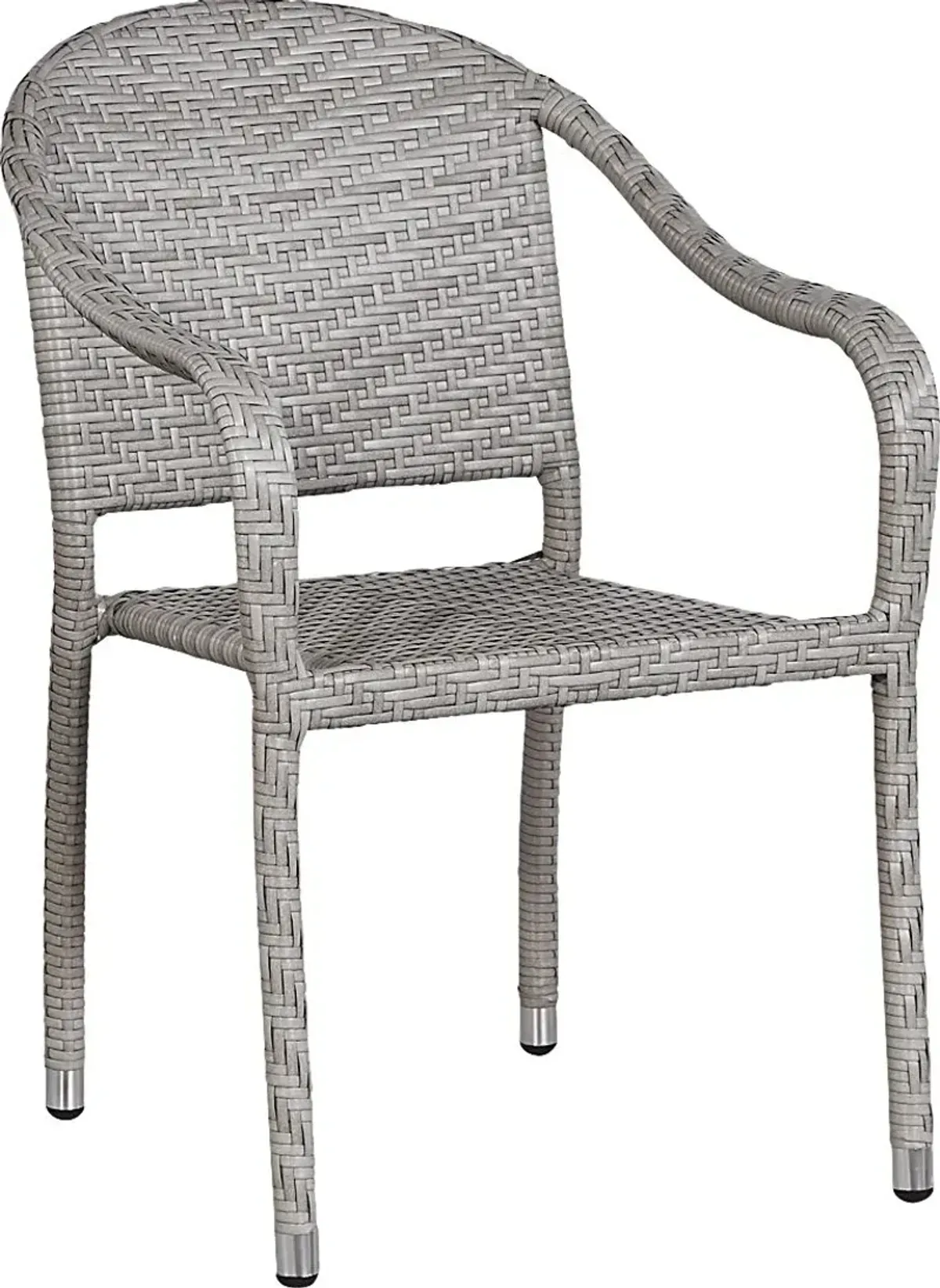 Bay Terrace Gray Wicker 3 Pc 28 in. Round Outdoor Dining Set