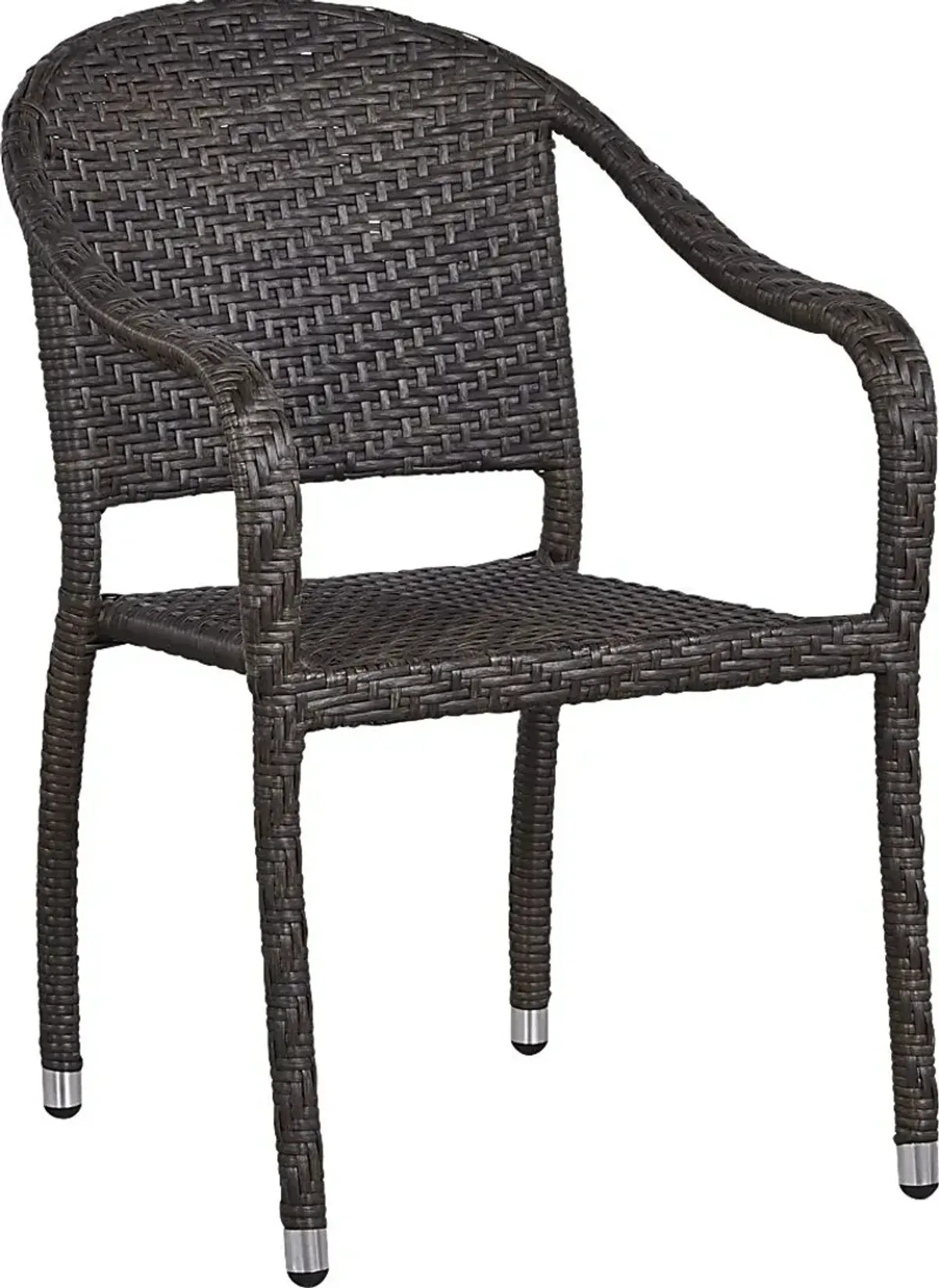 Bay Terrace Brown Wicker 3 Pc 28 in. Round Outdoor Dining Set