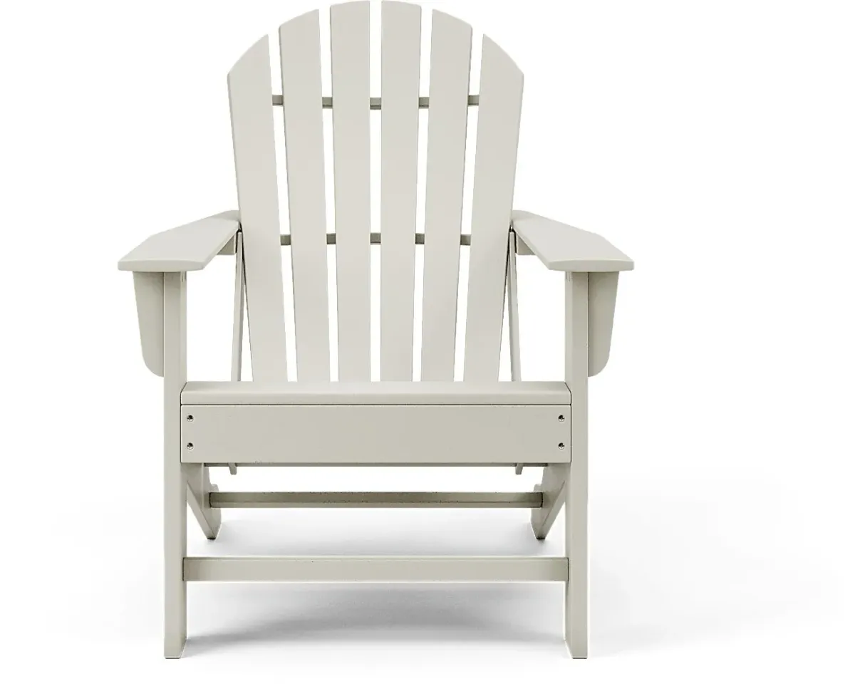 Addy White Outdoor Adirondack Chair