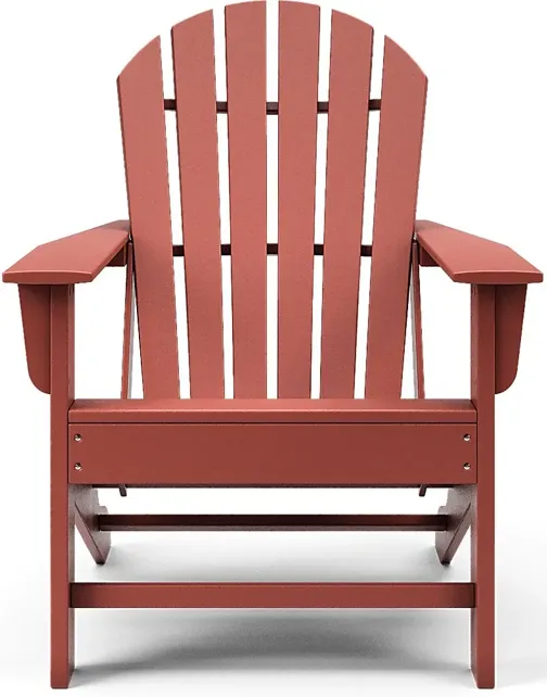 Addy Red Outdoor Adirondack Chair