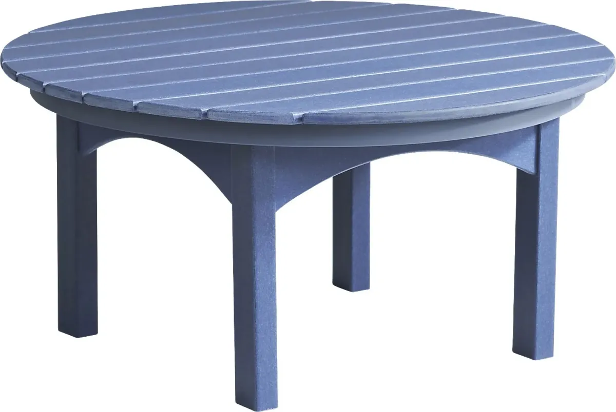 Addy Navy 5 Pc Round Outdoor Chat Seating Set