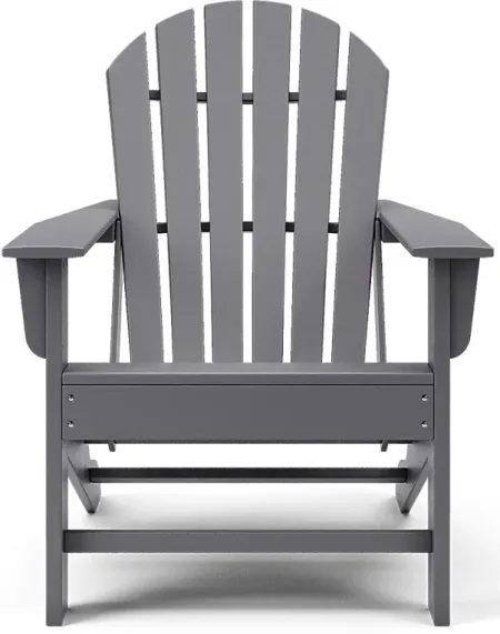 Addy Gray Outdoor Adirondack Chair