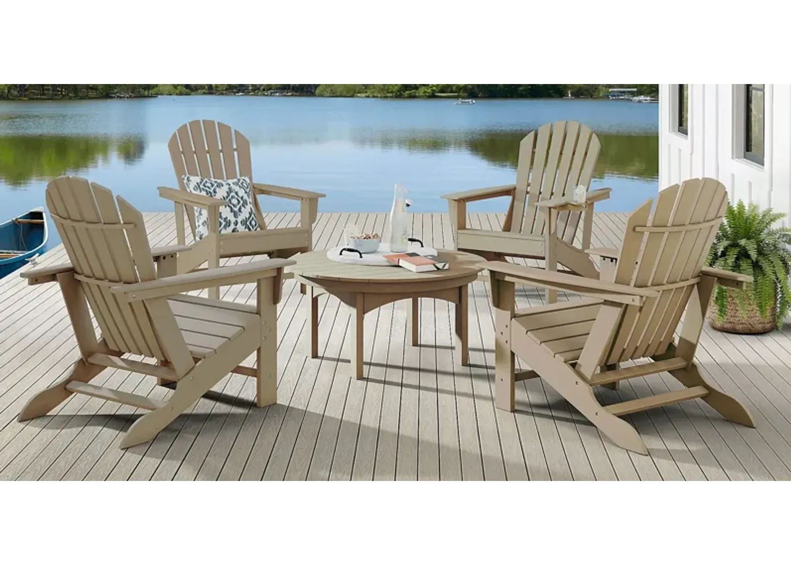 Addy Brown 5 Pc Round Outdoor Chat Seating Set