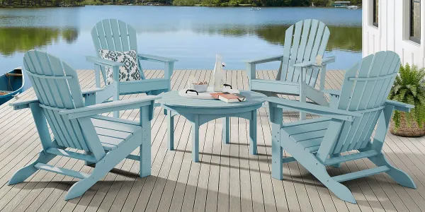 Addy Sky 5 Pc Round Outdoor Chat Seating Set
