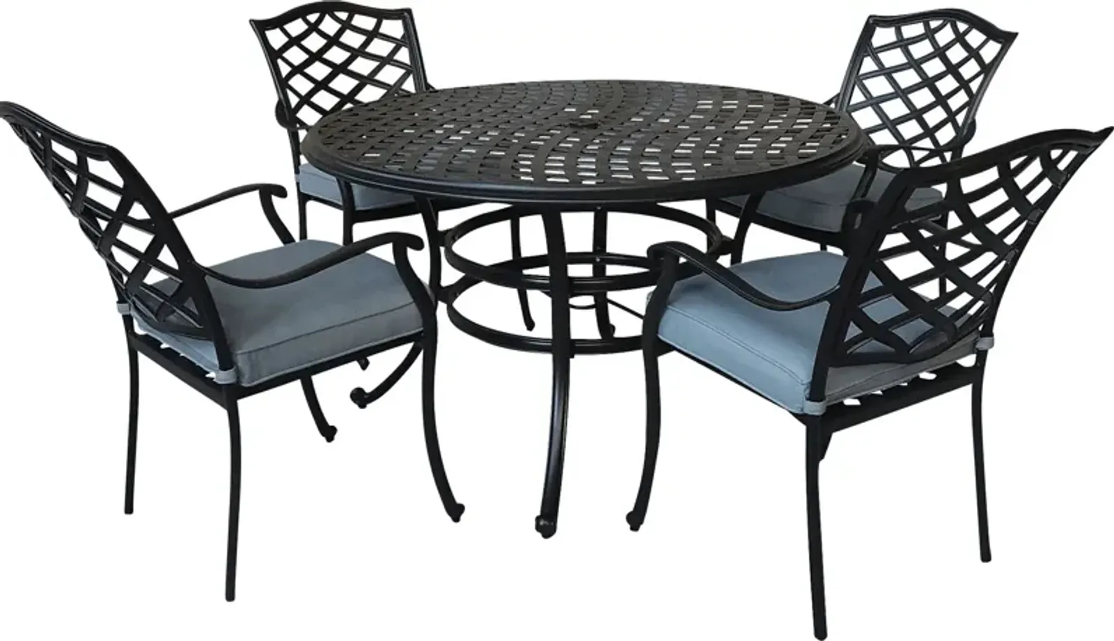 Telese Espresso 5 Pc Outdoor Round Dining Set