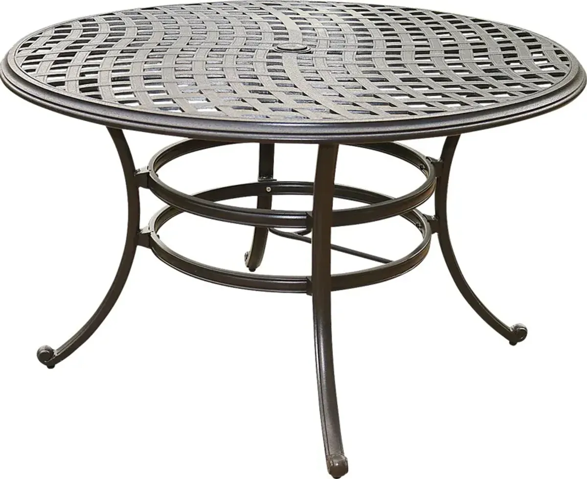 Telese Espresso 5 Pc Outdoor Round Dining Set