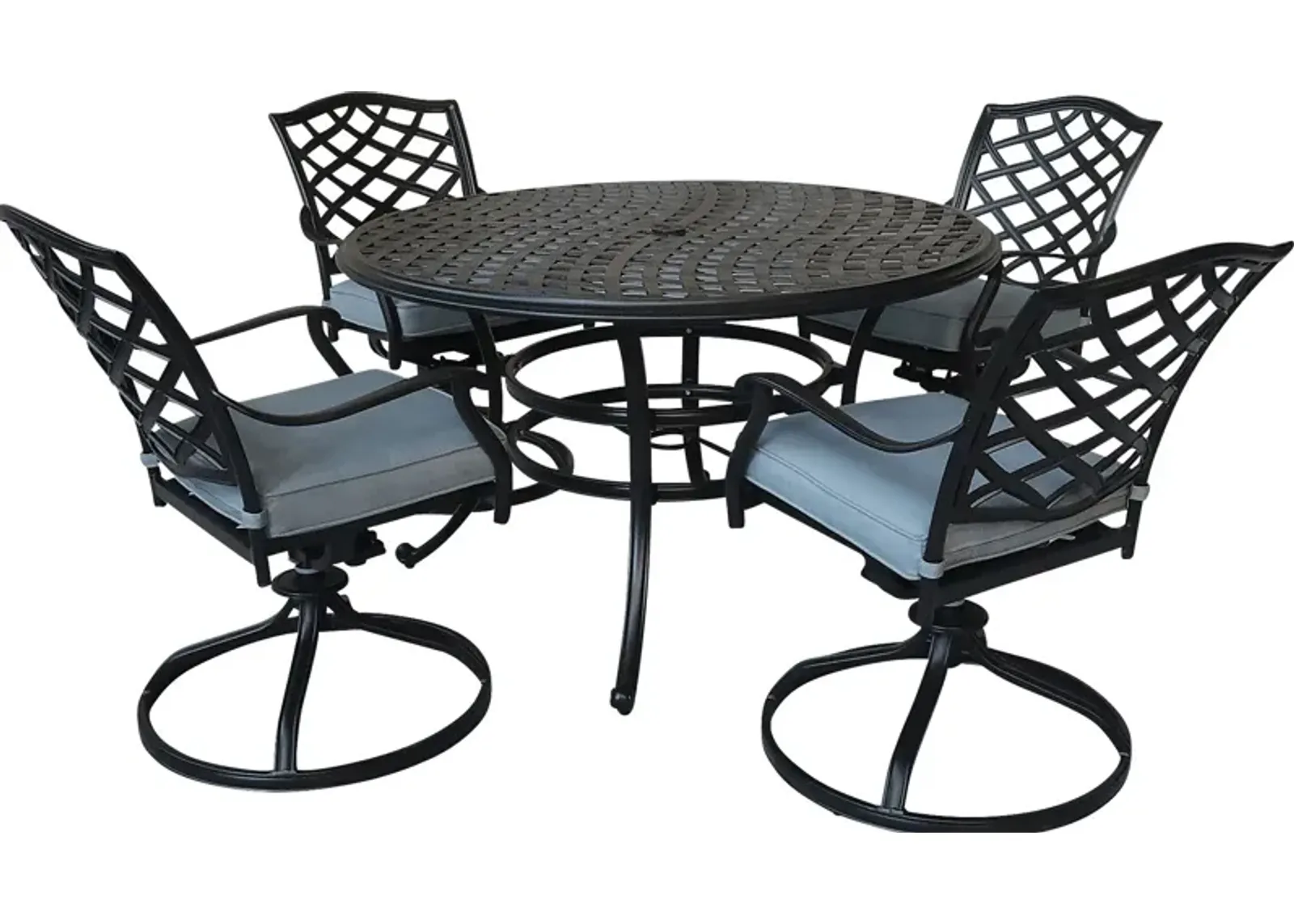 Telese Espresso 5 Pc Outdoor Round Dining Set