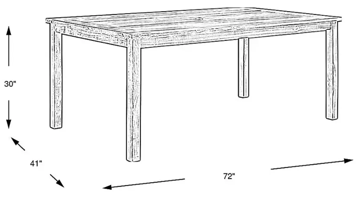 Pleasant Bay Teak Rectangle Outdoor Dining Table